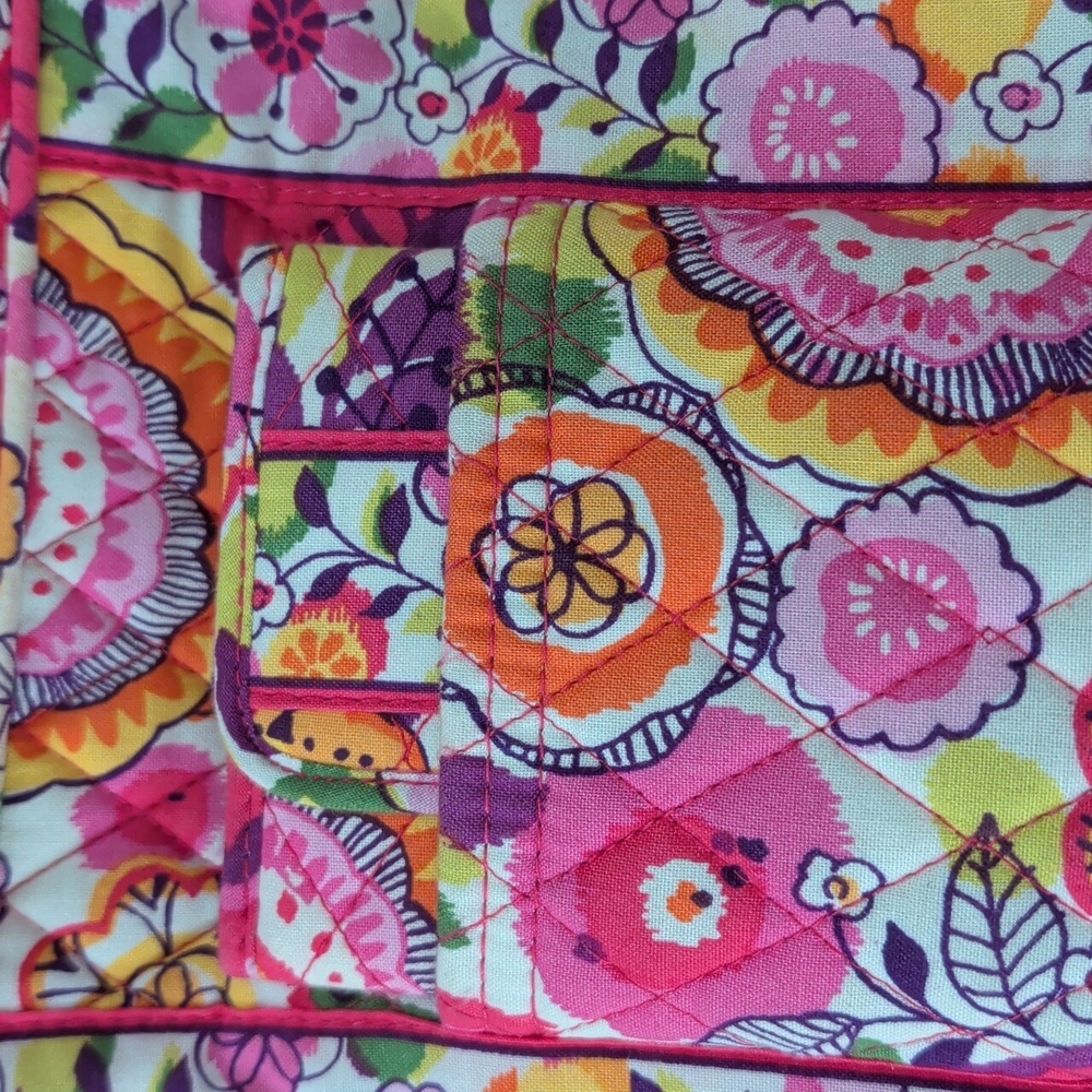 Vera Bradley Clemetine Floral Pink Tote Bag with Matching Wallet - Picture 5 of 16